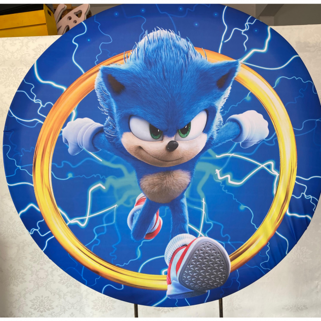 PAINEL SONIC 2 (SUBLIMADO REDONDO )