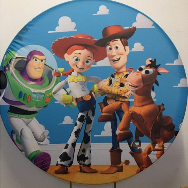 PAINEL TOY STORY (SUBLIMADO REDONDO )