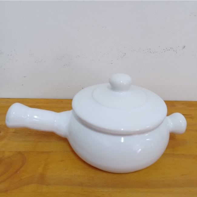 PANELA DE PRESSÃO BRANCA G DE CERAMICA