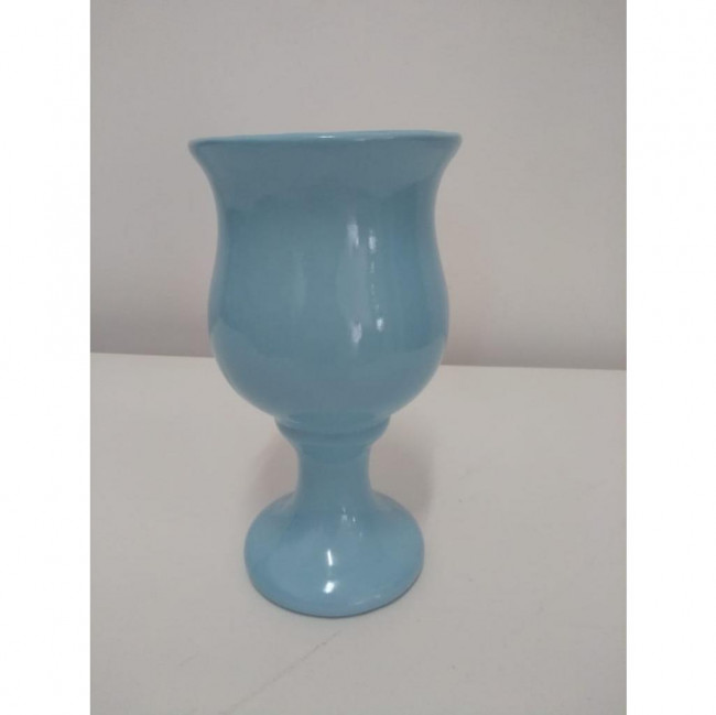 VASO DE CERAMICA AZUL BB TULIPA