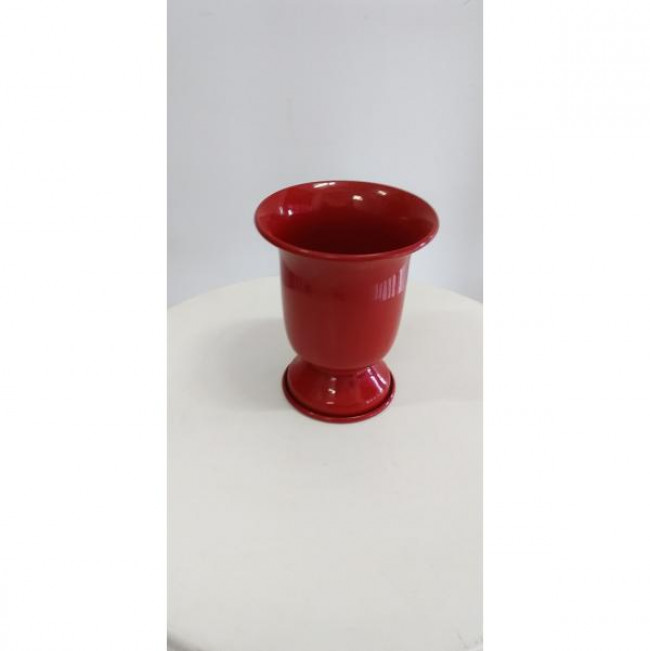 VASO DE METAL VERMELHO P