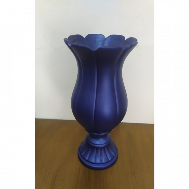 VASO FLOR  DE CERAMICA AZUL ZAFIRA G