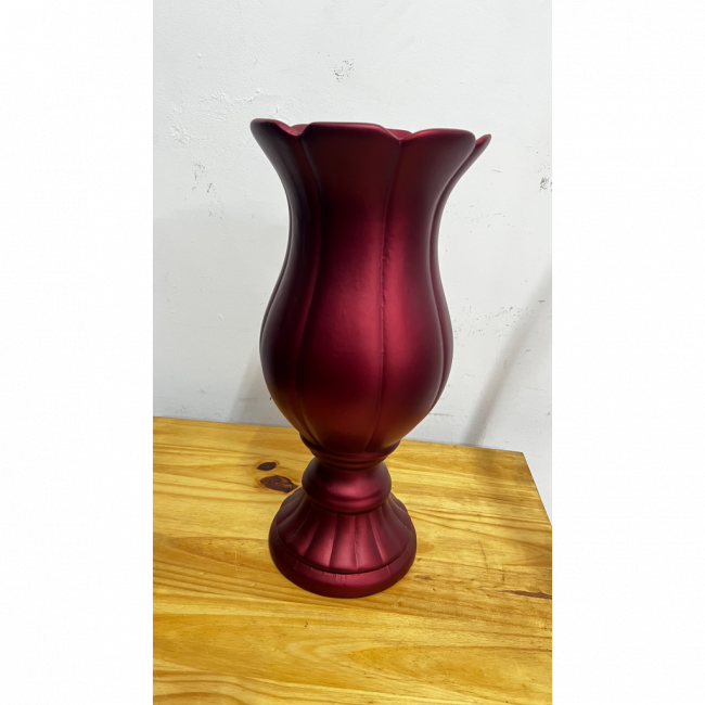 VASO FLOR  DE CERAMICA CEREJA G