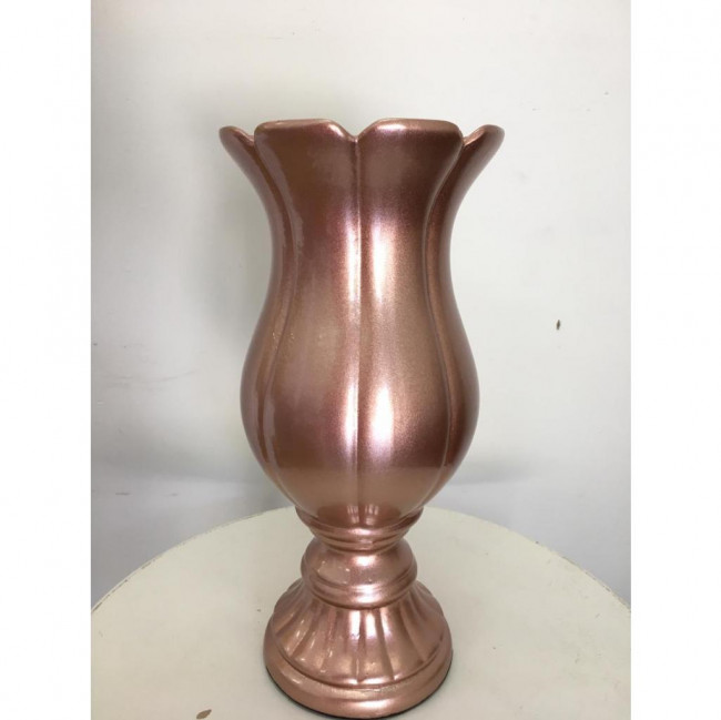 VASO FLOR  DE CERAMICA ROSE GOLD G