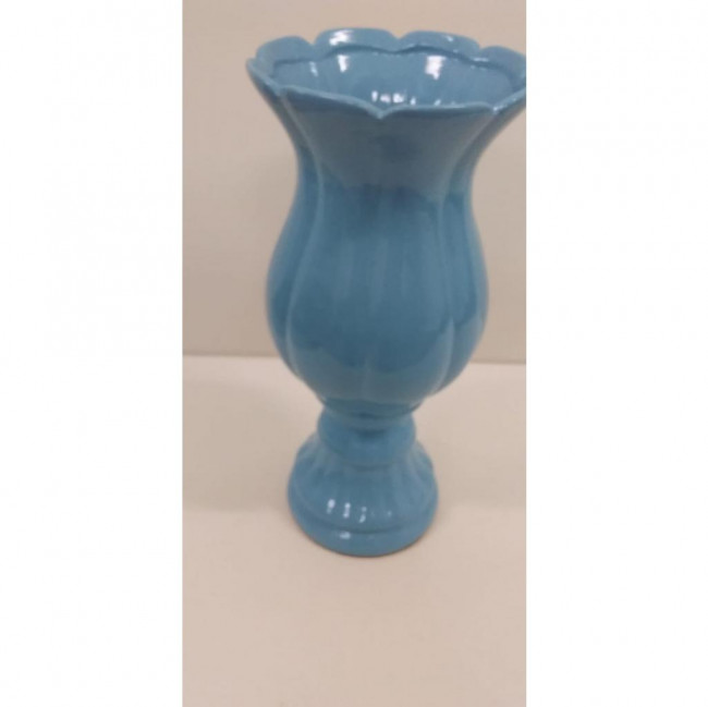 VASO FLOR AZUL M