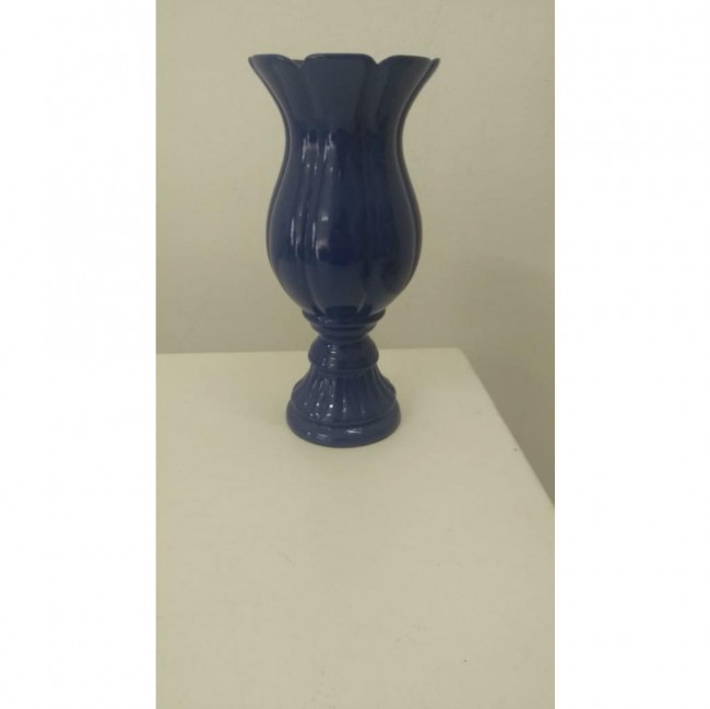 VASO FLOR AZUL ROYAL M