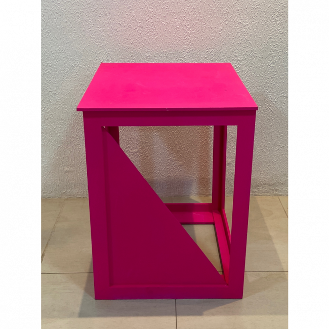 Neon - Cubo Geométrico M Rosa