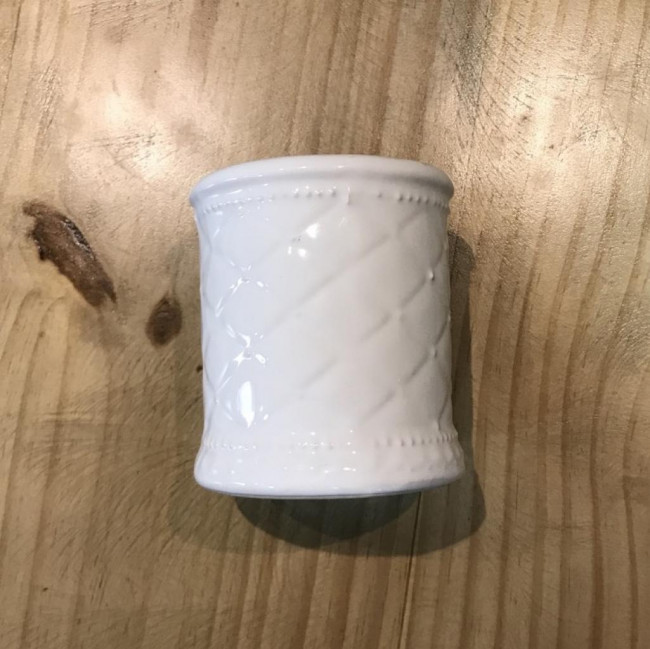 Vaso Cerâmica branco M