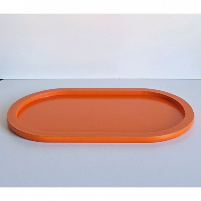 Bandeja oval Laranja G MDF