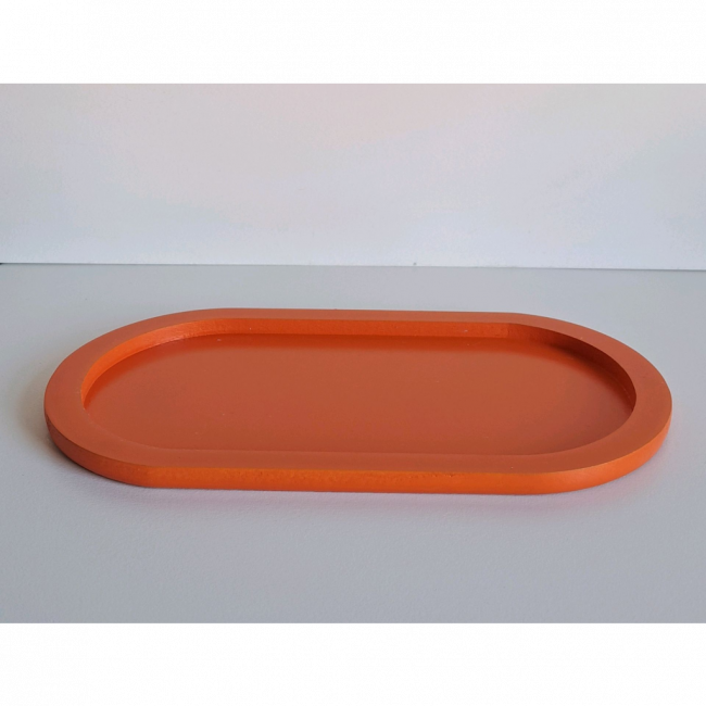 Bandeja oval Laranja M MDF