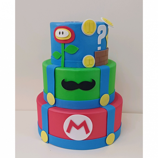 Bolo de cenografia Super Mario (proibido por vela)