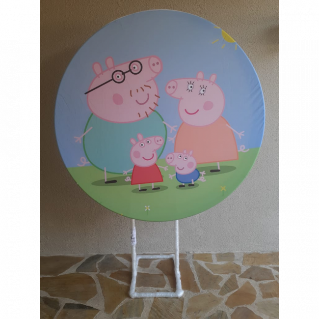 CAPA PARA PAINEL  REDONDO PEPPA  PIG