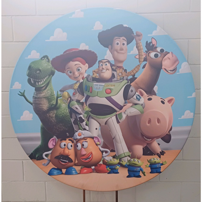 CAPA PARA PAINEL REDONDO TOY STORY 150X150