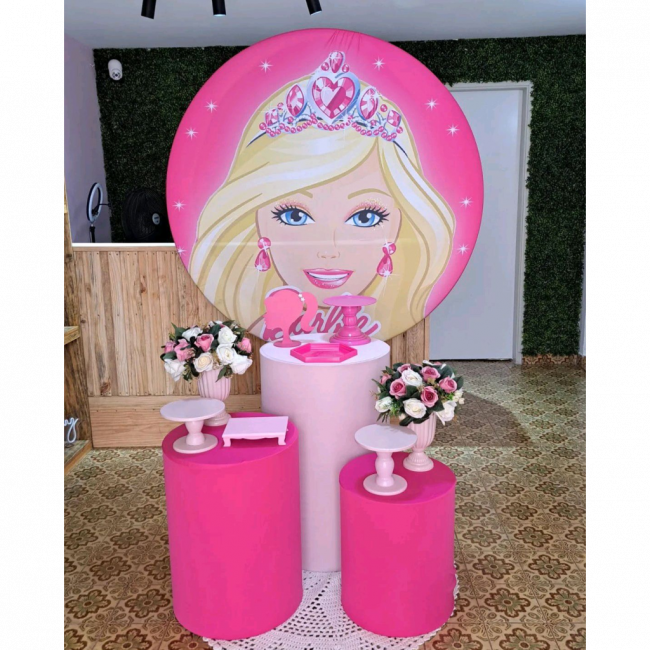 Decoração Barbie com Cilindros