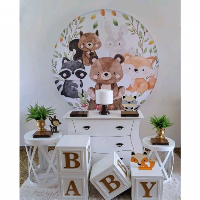 Decoração bosque para chá de bebê