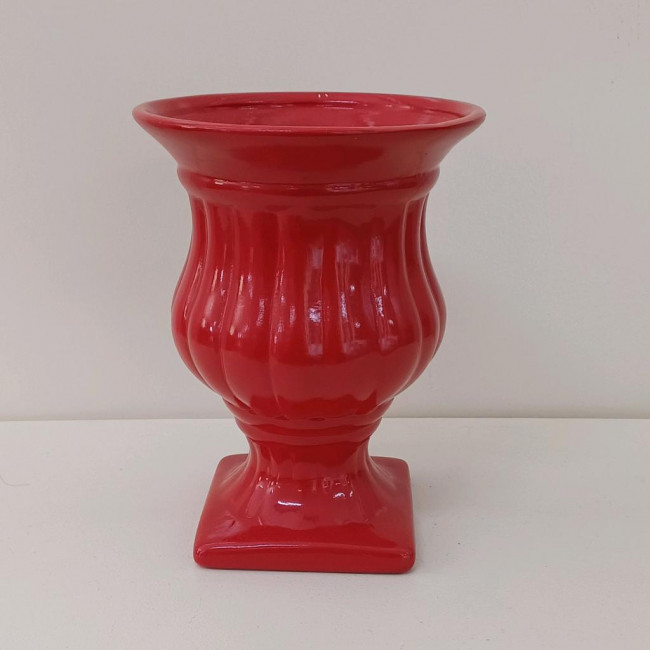 VASO VERMELHO CERAMICA