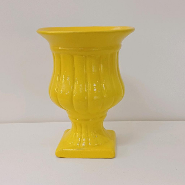 Vaso amarelo ceramica Sol