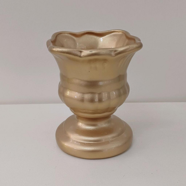 Vaso dourado de cerâmica PP