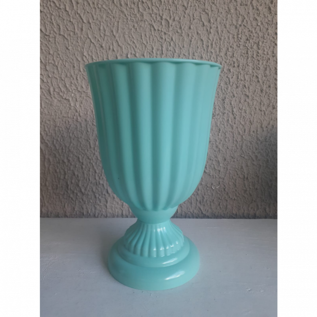 VASO GREGO VERDE AGUA POLIETILENO