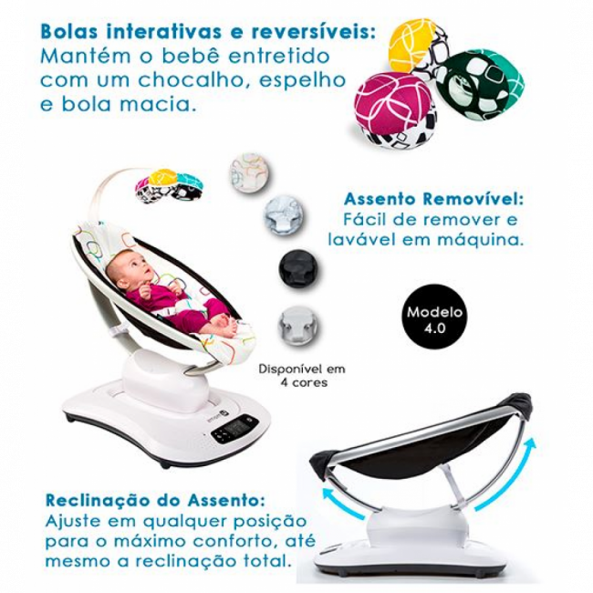 Cadeira de Descanso Mamaroo 4.0 - 4Moms