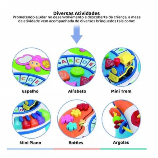 SUPER MESA DE ATIVIDADES PIANO E TREM