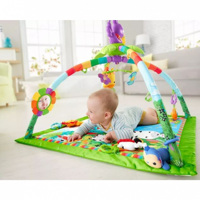 TAPETE DE ATIVIDADES MUSICAL LUZES FISHER PRICE RAINFOREST