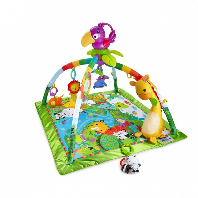 TAPETE DE ATIVIDADES MUSICAL LUZES FISHER PRICE RAINFOREST