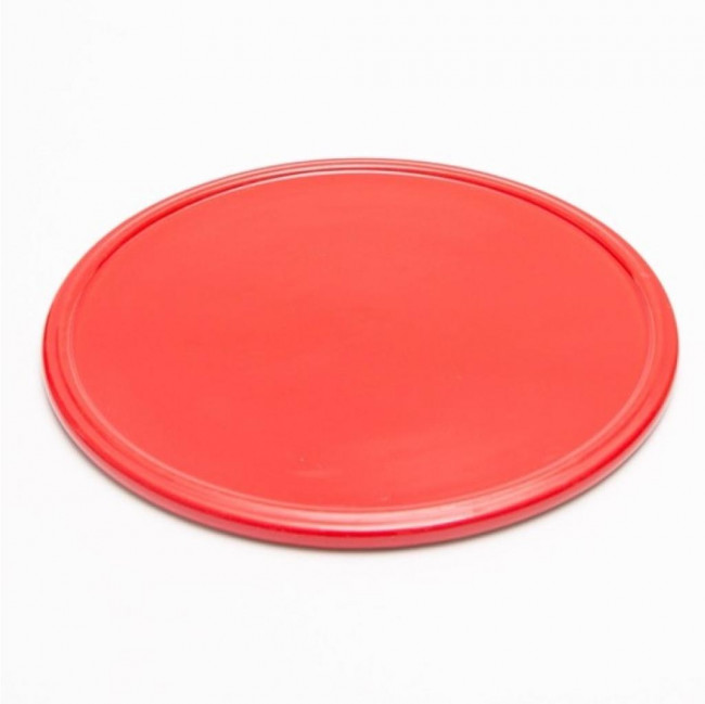 PRATO DE PORCELANA VERMELHO PARA BASE DE FERRO