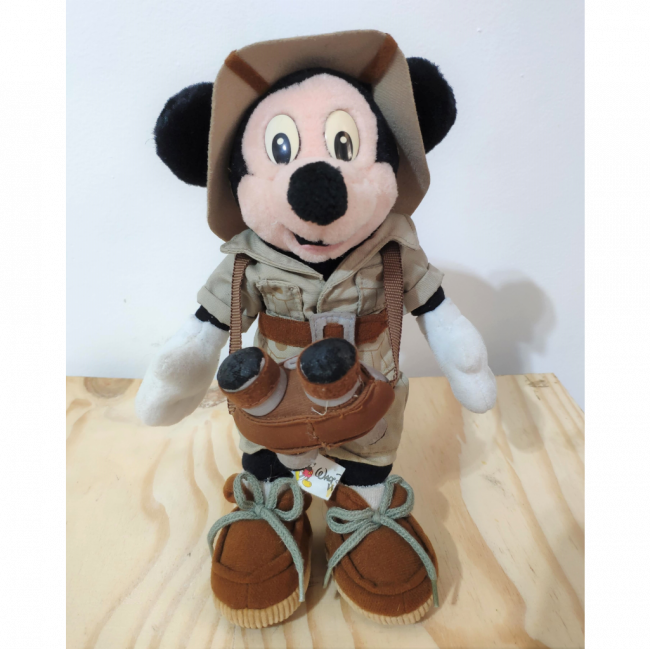 Boneco Mickey Safari de Pelúcia P