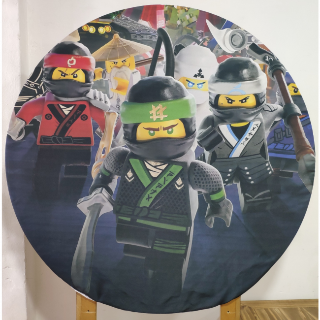 Capa Painel Redondo Ninjago 90 cm