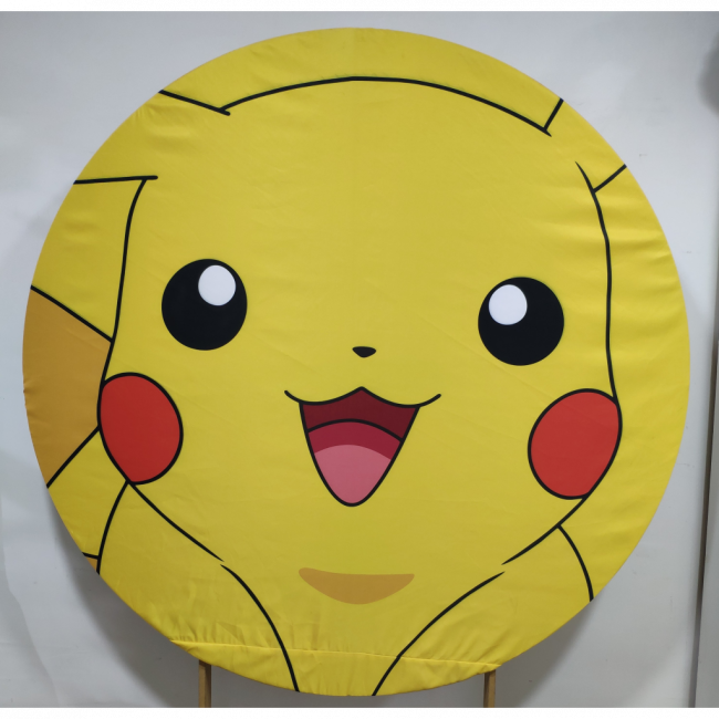 Capa Painel Redondo Pikachu Pokemon 1,5