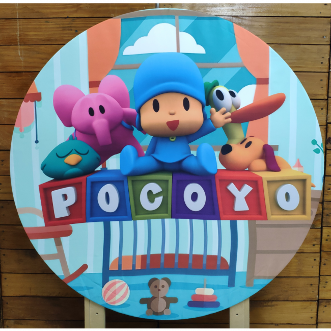 Capa Painel Redondo Pocoyo 90 cm