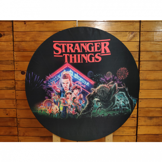 Capa Painel Redondo Stranger Things 90 cm