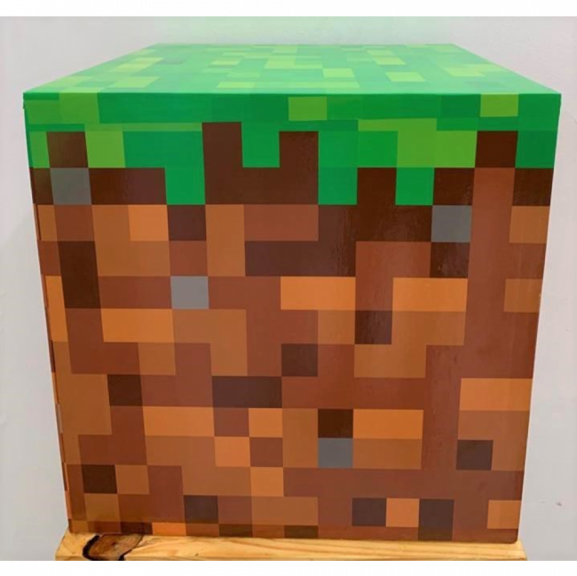 Cubo Marrom e Verde G (Minecraft)