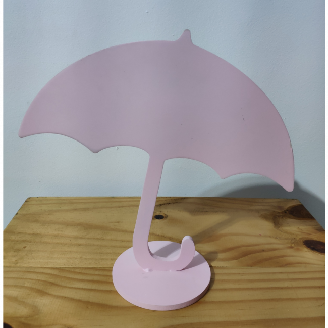 Guarda Chuva Rosa de MDF