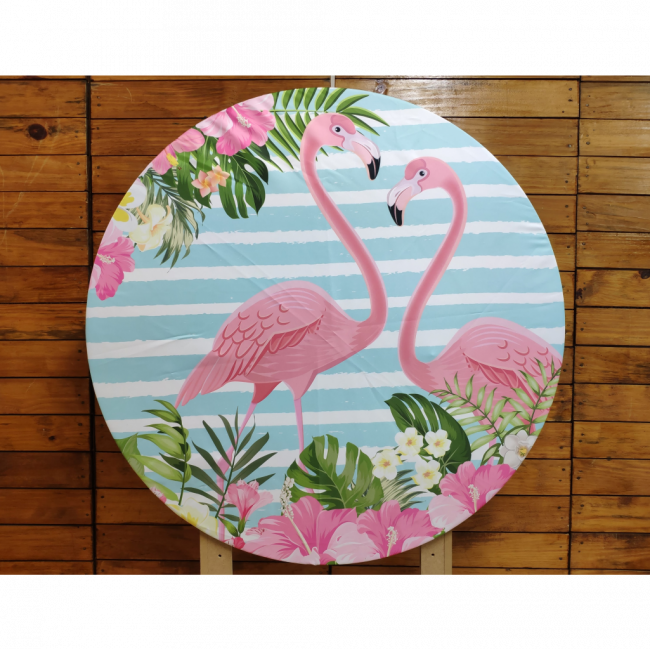 Capa Painel Redondo Flamingo 90 cm