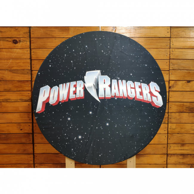 Capa Painel Redondo Power Rangers 90 cm