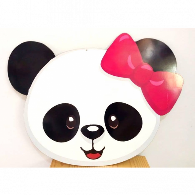 Placa Panda c/ Lacinho