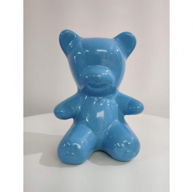 Urso Azul de Cerâmica