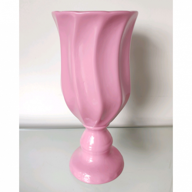 Vaso Rosa Ondas P