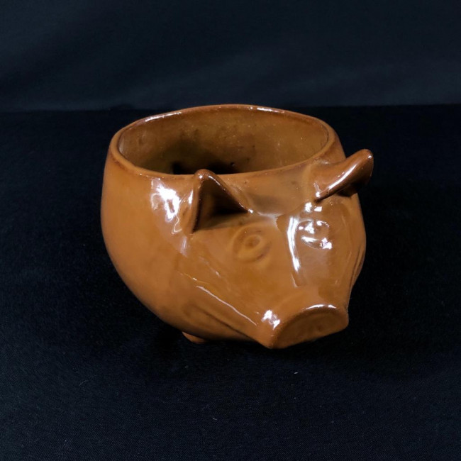 Molheira de Ceramica Marrom - Porquinho
