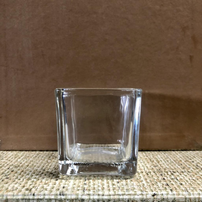 Vaso de Vidro Solitário – Cubo