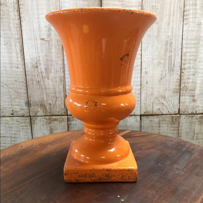 Vaso de Louça Laranja - 30cm