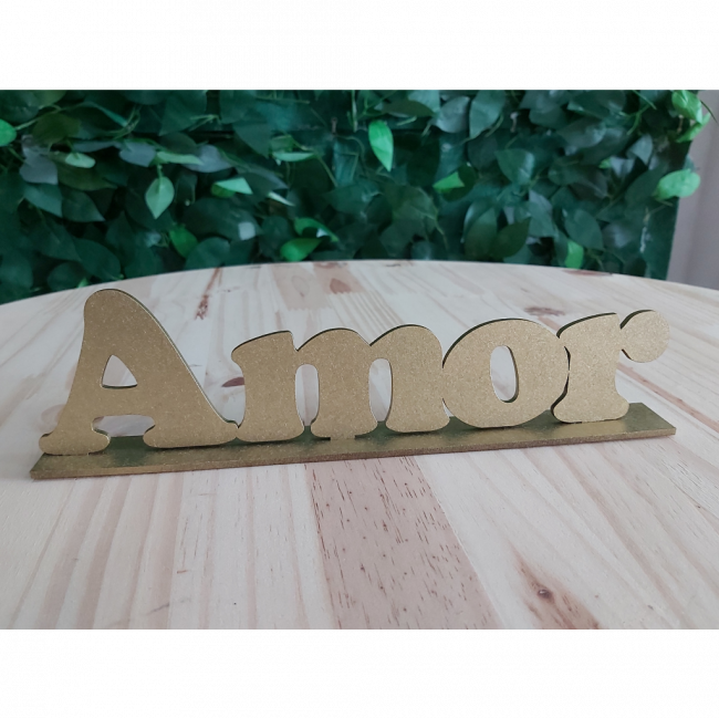 Amor mdf dourado