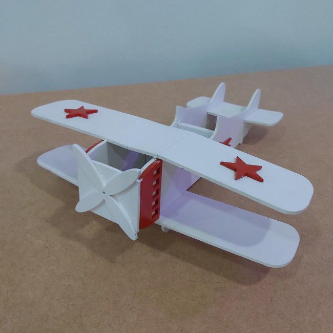 Avião mdf branco