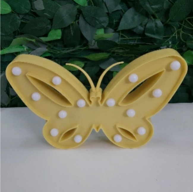 Borboleta led amarelo