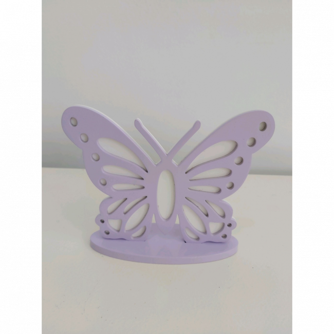 Borboleta mdf Lilás e branco P mesa