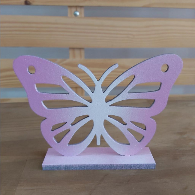 Borboleta mdf p rosa