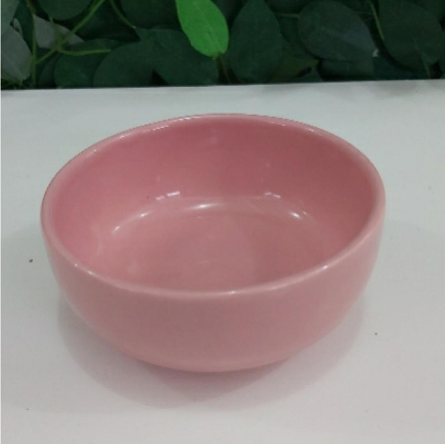 Bowl de cerâmica rosa claro