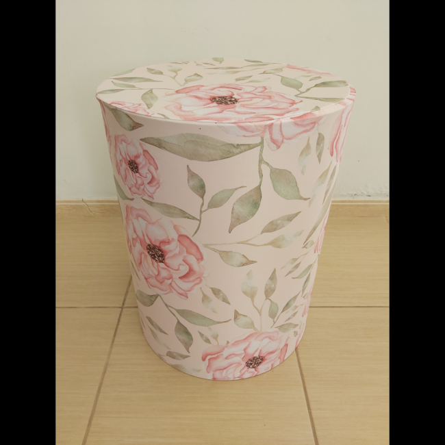 Capa cilindro M Nude floral rosa